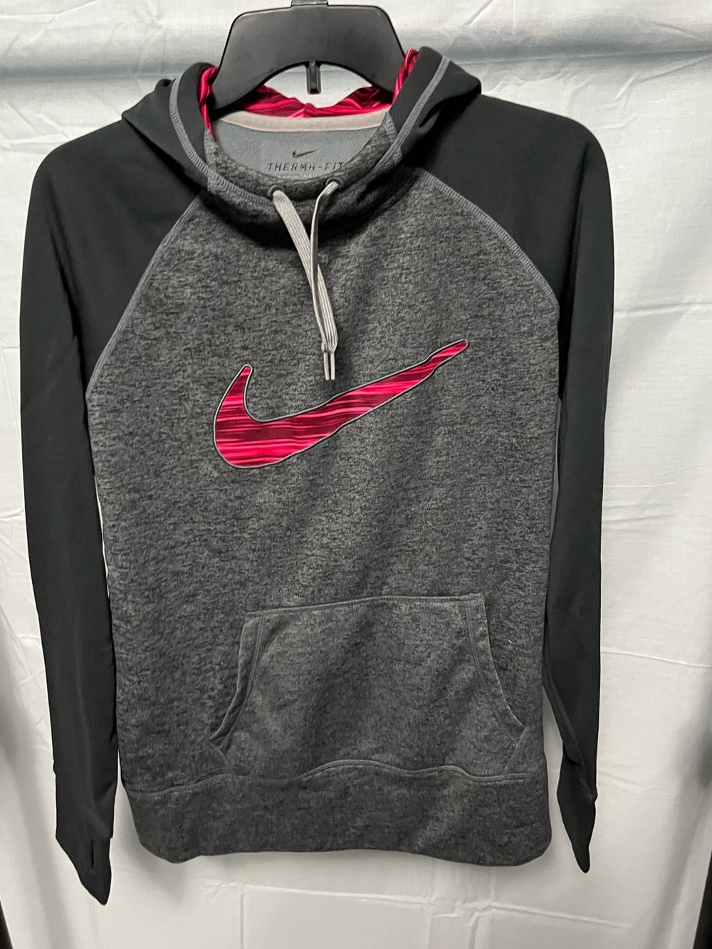 Women’s Nike grey and pink hoodie